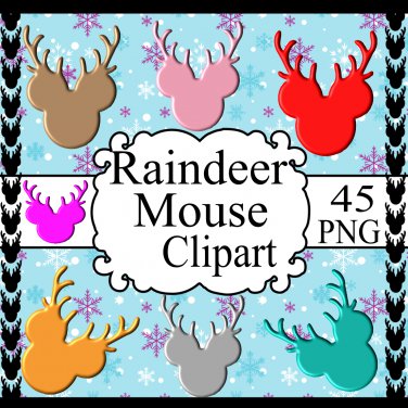 Raindeer Mouse 2-Digital ClipArt