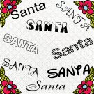 Santa Font Words 1-Digital