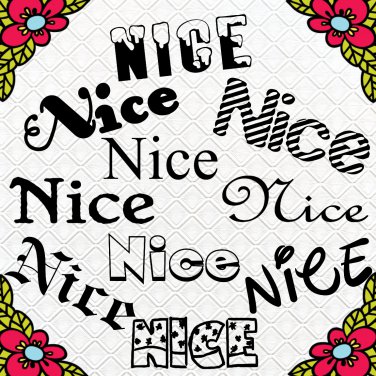Nice Font Words 1-Digital