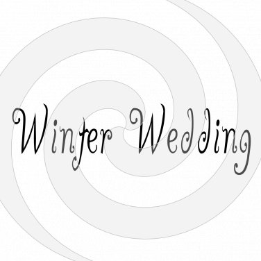 Winter Wedding Font 3smp-Digital ClipArt