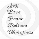 Joy Love Peace Believe Christmas Font 2smp-Digital ClipArt