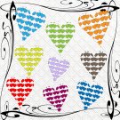 Color Hearts 80a-Digital ClipArt
