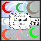 Moons Digital Clipart Vol. 2