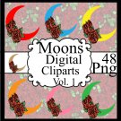Moons Digital Clipart Vol. 1