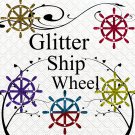 Glitter Ship Wheel 1-Digital Clipart