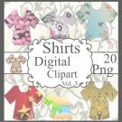 Shirts Digital Clipart 3a