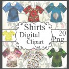 Shirts Digital Clipart Vol. 4
