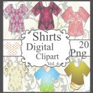 Shirts Digital Clipart Vol. 6