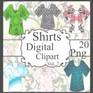 Shirts Digital Clipart Vol. 7