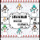 Snowman Vol. 2-Digital Clipart