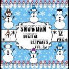 Snowman Vol. 3-Digital Clipart