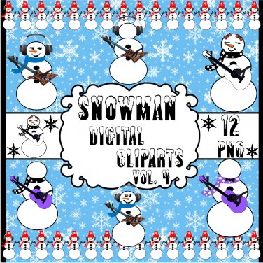 Snowman Vol. 4-Digital Clipart