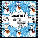 Snowman Vol. 7-Digital Clipart