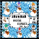 Snowman Vol. 8-Digital Clipart