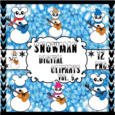 Snowman Vol. 9-Digital Clipart