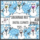 Snowman Mix Digital Cliparts Vol. 11