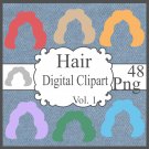 Hair Digital Clipart Vol. 1