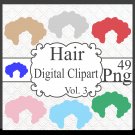 Hair Digital Clipart Vol. 3