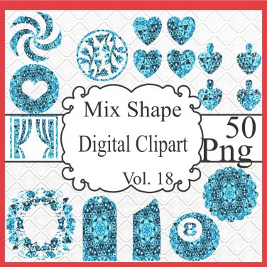 Mix Shapes Digital Cliparts Vol. 18