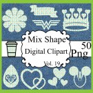 Mix Shapes Digital Cliparts Vol. 19