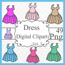 Dress Digital Clipart Vol. 3