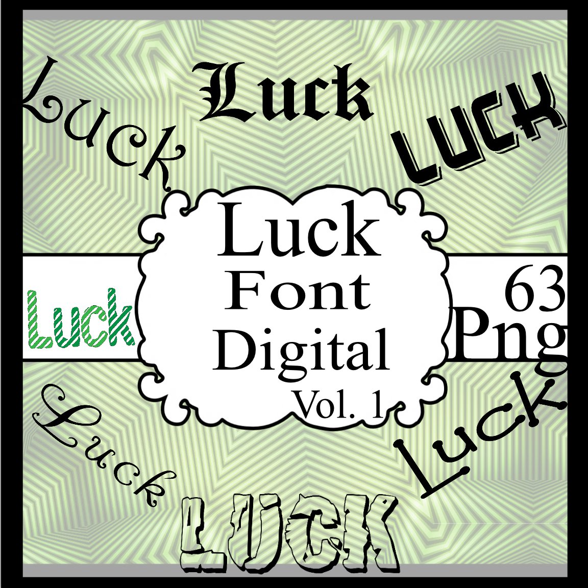 Luck Font Digital Clipart