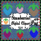 Strawberries Digital Clipart Vol. 1