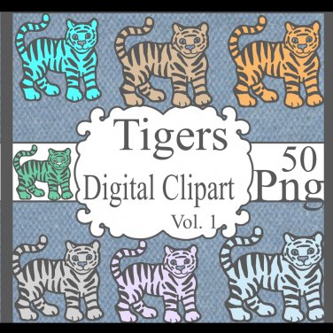 Tiger Digital Clipart Vol. 1