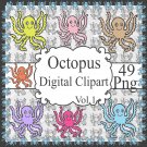 Octopus Digital Clipart Vol.1
