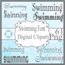 Swimming Font Digital