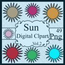 Sun digital Clipart Vol.2