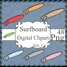 Surfboard Digital Clipart Vol. 1