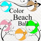 Color Beach Ball 1-Digital Clipart
