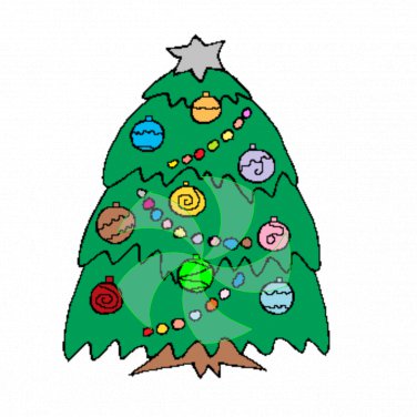 Christmas Tree 1AA-Digital ClipArt