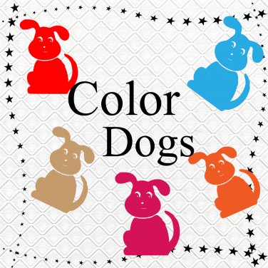 Color Dogs 1-Digital Clipart