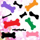 Color Dog Tag Bone-Digital Clipart