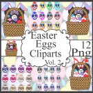 Easter Eggs Cliparts Vol. 2