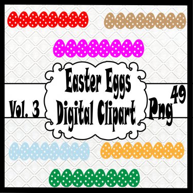 Easter Eggs Digital Clipart Vol. 3