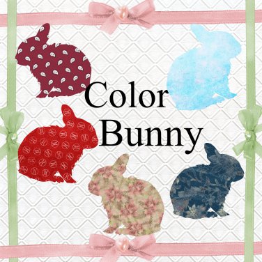 Mix Color Bunny1-Digital Clipart Vol.2