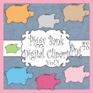 Piggy Bank Digital Clipart Vol.1