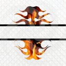 Fire Split Monogram F25smp-Digital Clipart