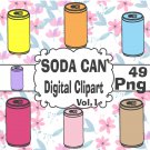 SODA CAN Digital Clipart Vol.1
