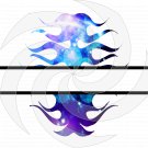 Fire Split Monogram F1smp-Digital Clipart