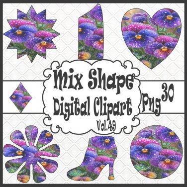 30 Mix Shape Digital Clipart Vol. 49