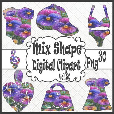 30 Mix Shape Digital Clipart Vol. 50