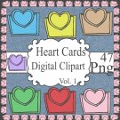 Heart Cards Digital Clipart Vol. 1