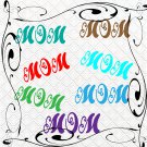 MOM M1smp-Digital Clipart-Art Clip-Gift Cards-PNG-Banner-Gift Tag-Jewelry-