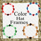 Hat Circle Frames 2a-Digital ClipArt-Art Clip-Gift Tag-Notebook-Invitations