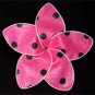 Pink w/ black polka dots