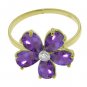 14k gold ring with diamond and amethyst  14k arany gy&Aring;&plusmn;r&Aring;&plusmn; gy&Atilde;&copy;m&Atilde;&iexcl;nttal &Atilde;&copy;s ametiszttel